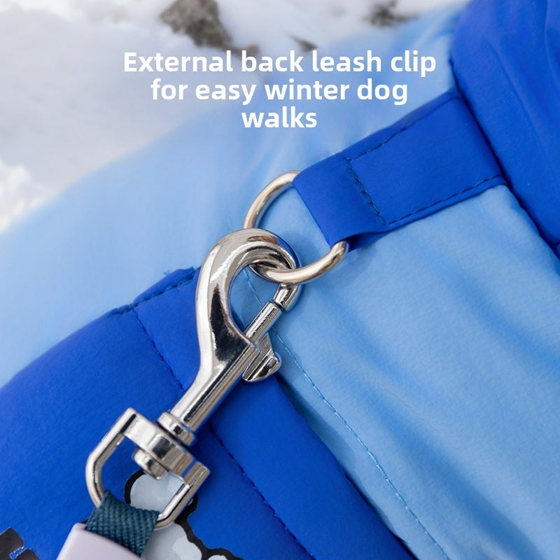 Winter dog down jacket full-body design