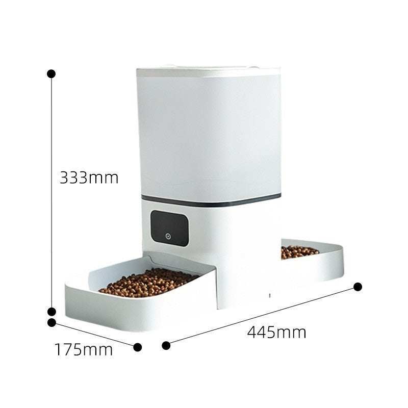 Automatic cat feeder with camera and 6L food storage container