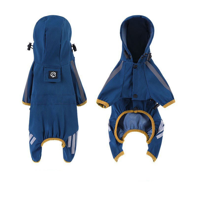 Waterproof dog raincoat four-legged design