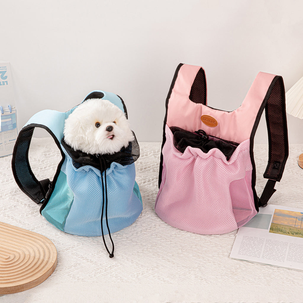 Portable pet travel bag folded for compact storage