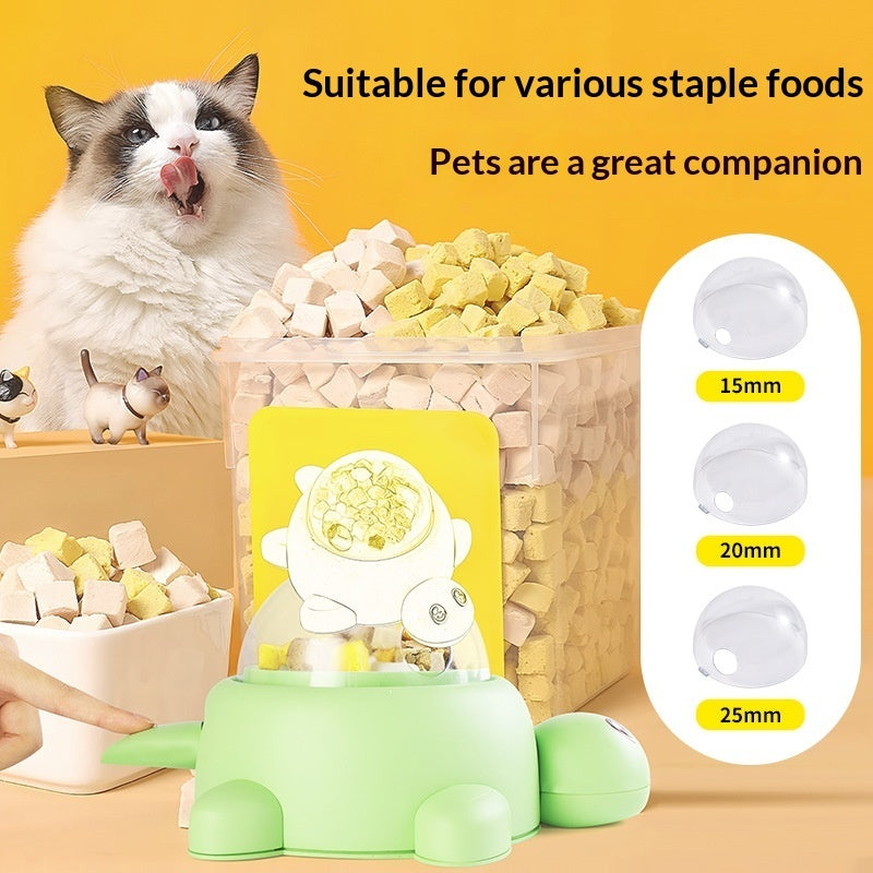 Puzzle pet feeder with a little turtle-shaped design