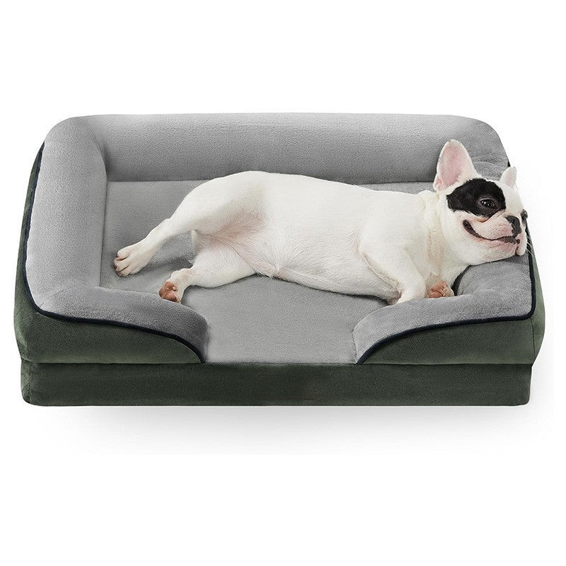 Plush dog sofa bed with a comfortable sofa-style design