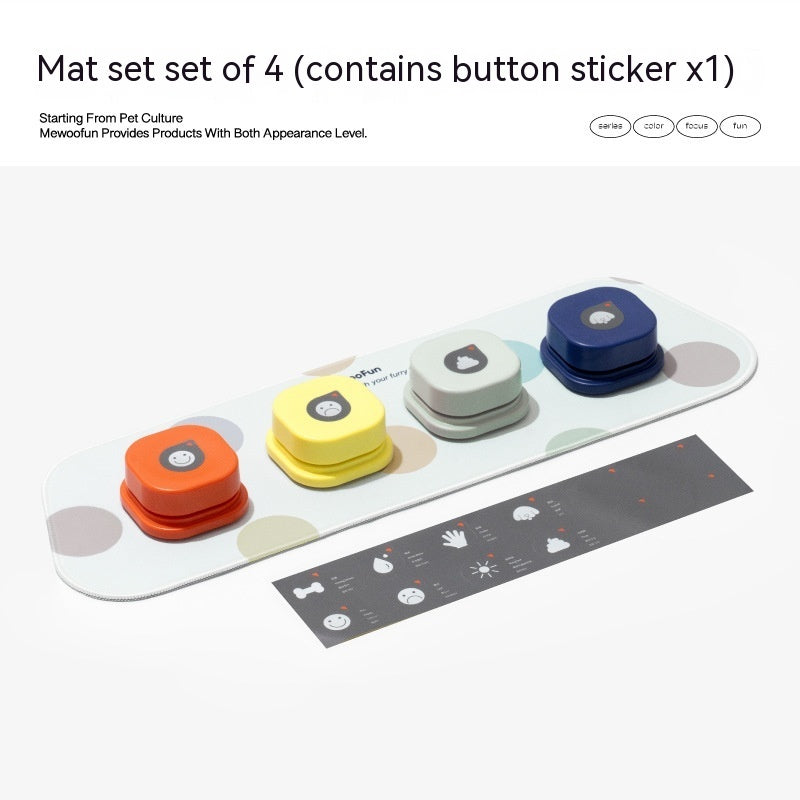 Pet communication button in one of four available colours