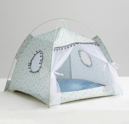Cat tent house with an enclosed design for resting