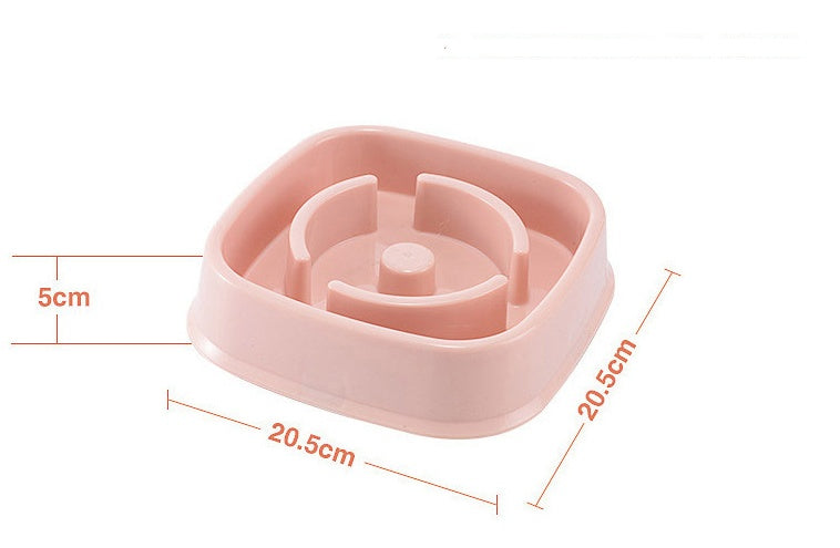 Slow feeder pet bowl plastic feeding design
