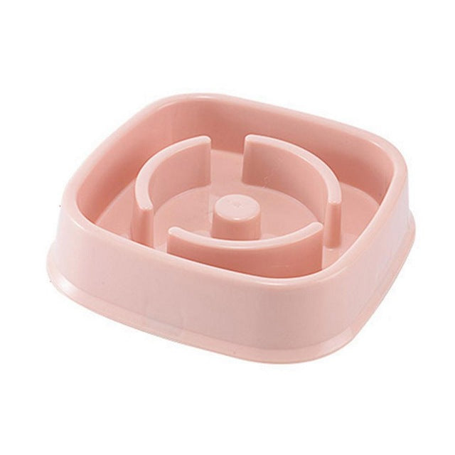 Slow feeder pet bowl plastic feeding design