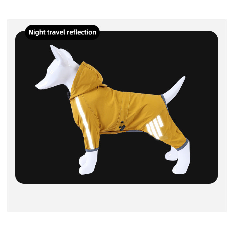 Waterproof dog raincoat four-legged design