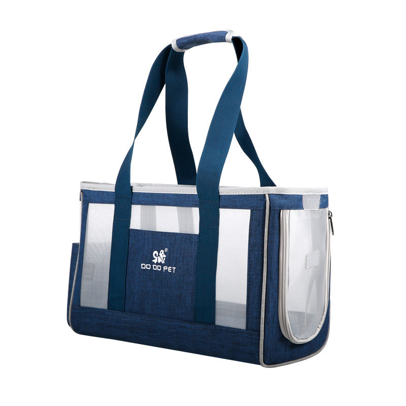 Breathable pet carrier bag shown from the front