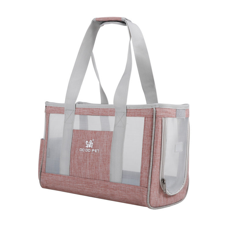 Breathable pet carrier bag shown from the front