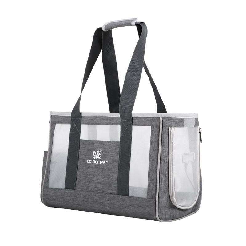 Breathable pet carrier bag shown from the front