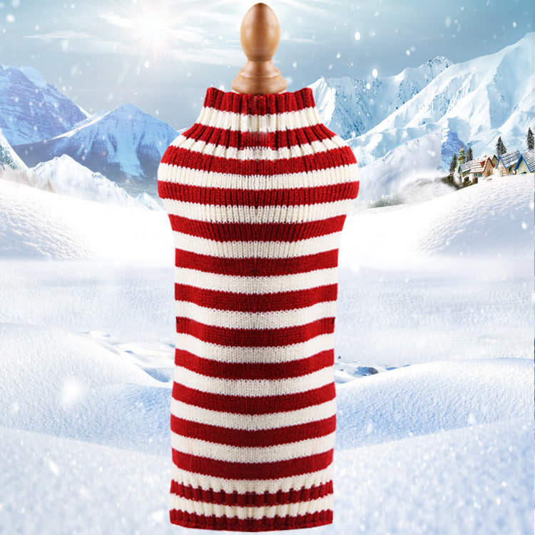Cashmere dog sweater in a twisted rope knit design