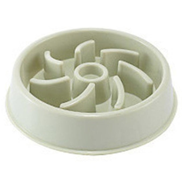 Slow feeder pet bowl plastic feeding design