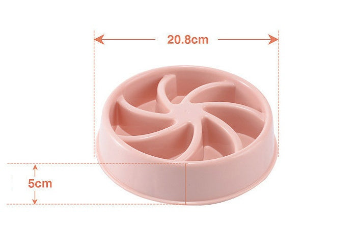 Slow feeder pet bowl plastic feeding design