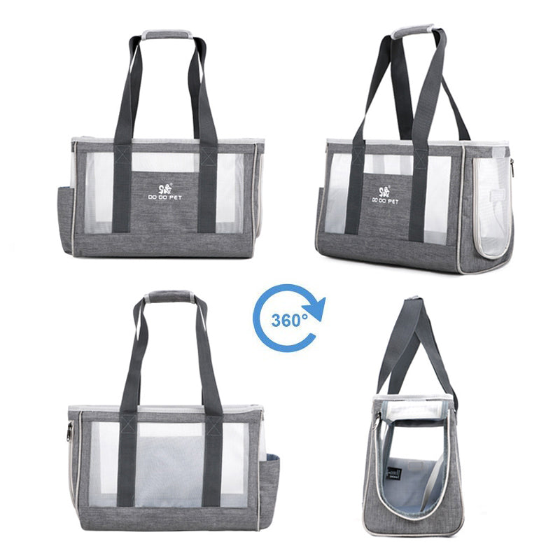 Breathable pet carrier bag shown from the front