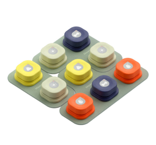 Pet communication button in one of four available colours