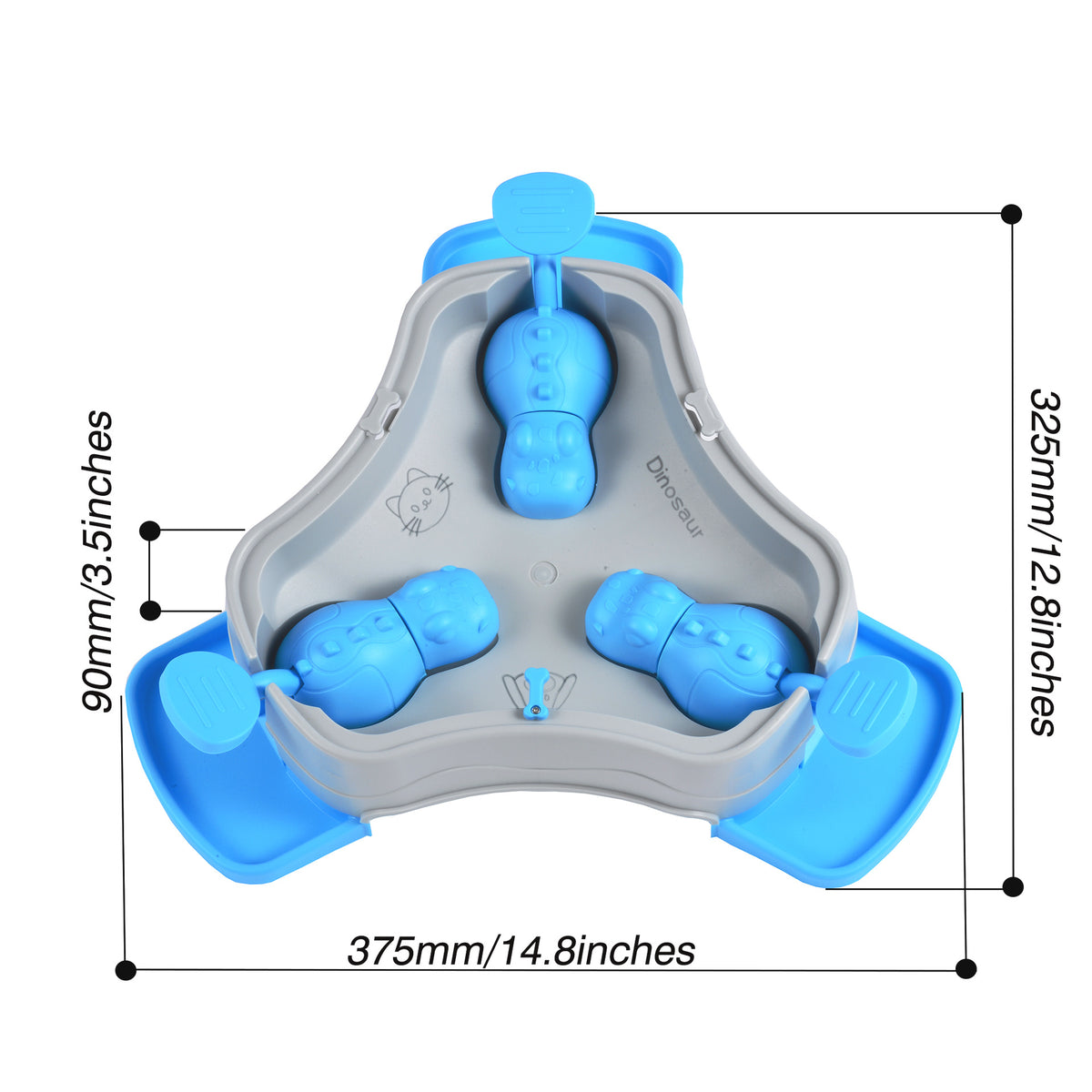Pet slow feeder toy with a puzzle-style food dispensing design
