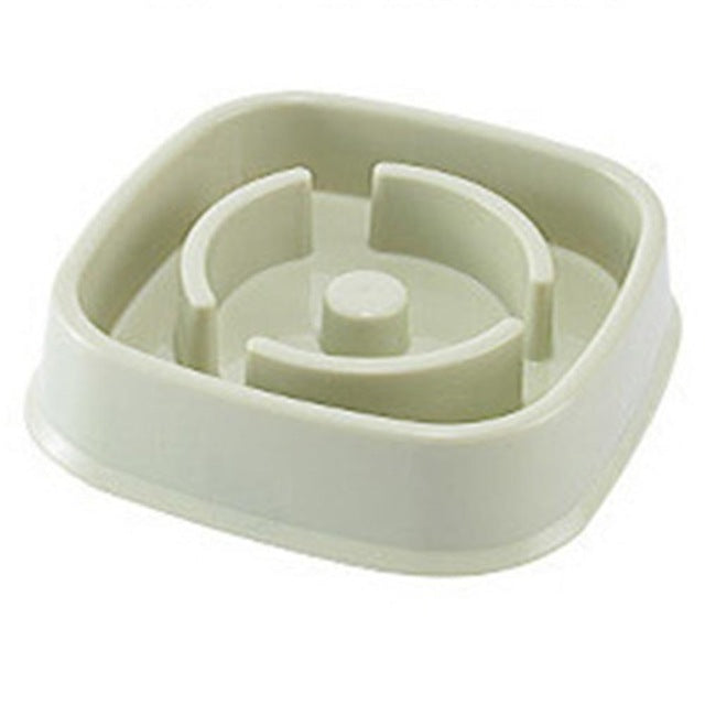 Slow feeder pet bowl plastic feeding design