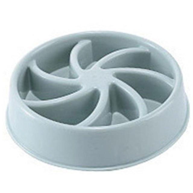 Slow feeder pet bowl plastic feeding design