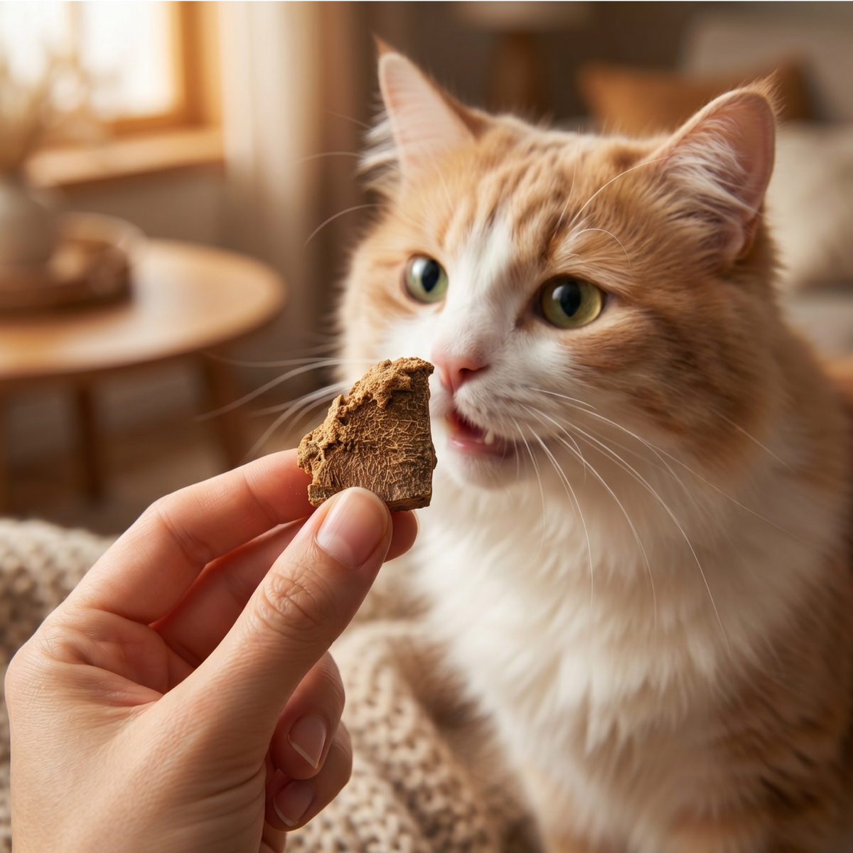 Freeze-Dried Turkey Hearts for Cats in product packaging