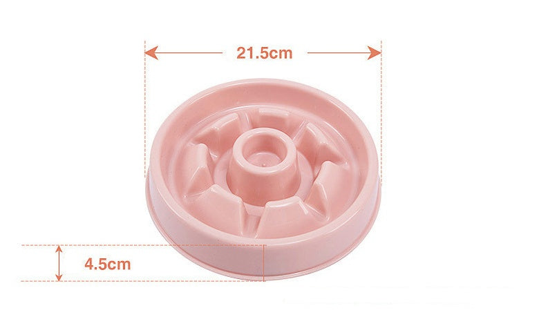 Slow feeder pet bowl plastic feeding design