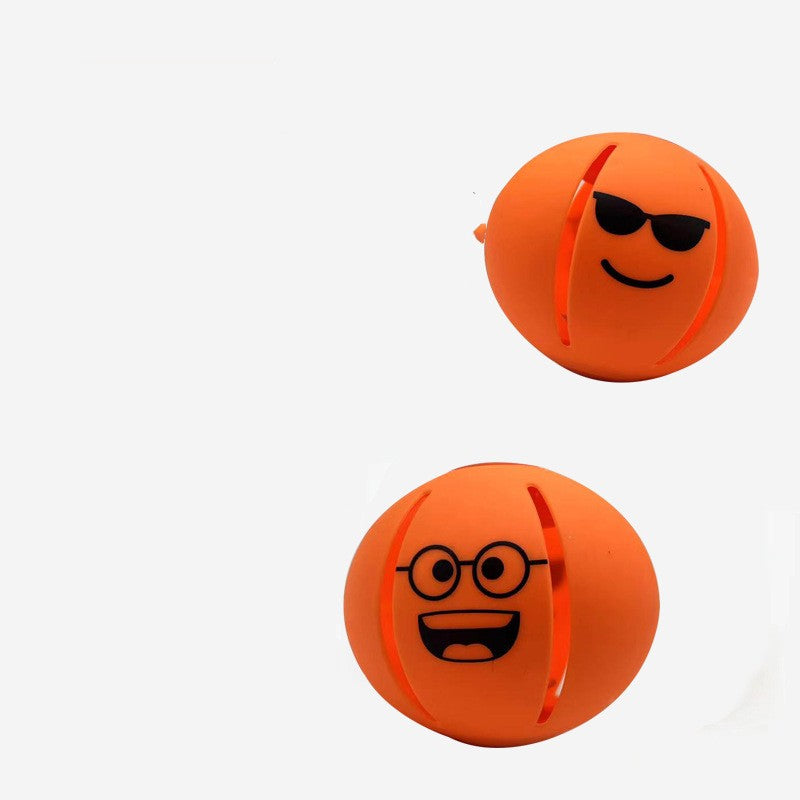 Elastic pet ball toy showing its overall shape and design