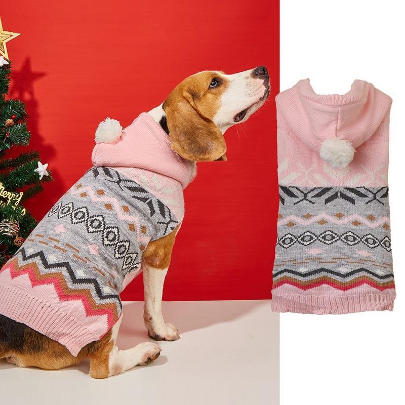 Diamond pattern pet sweater with a classic diamond design