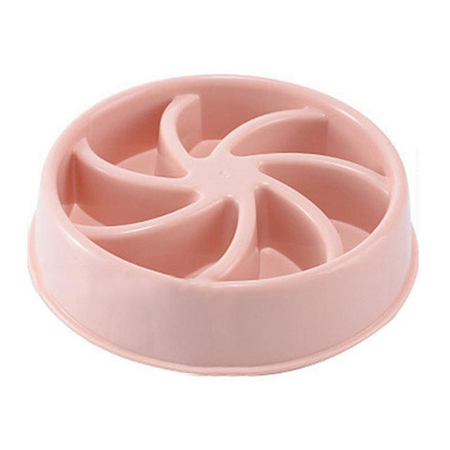 Slow feeder pet bowl plastic feeding design