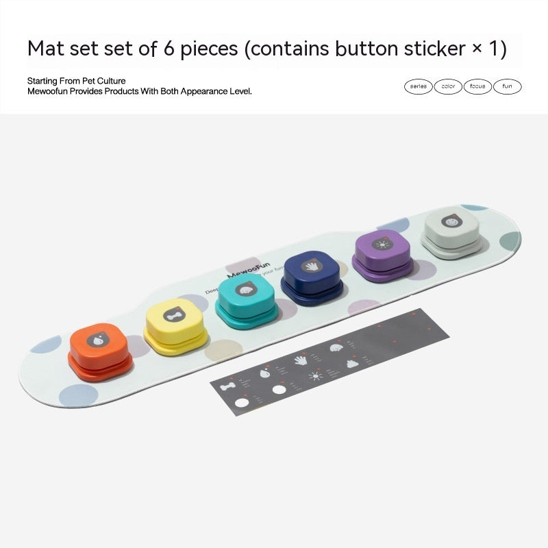 Pet communication button in one of four available colours