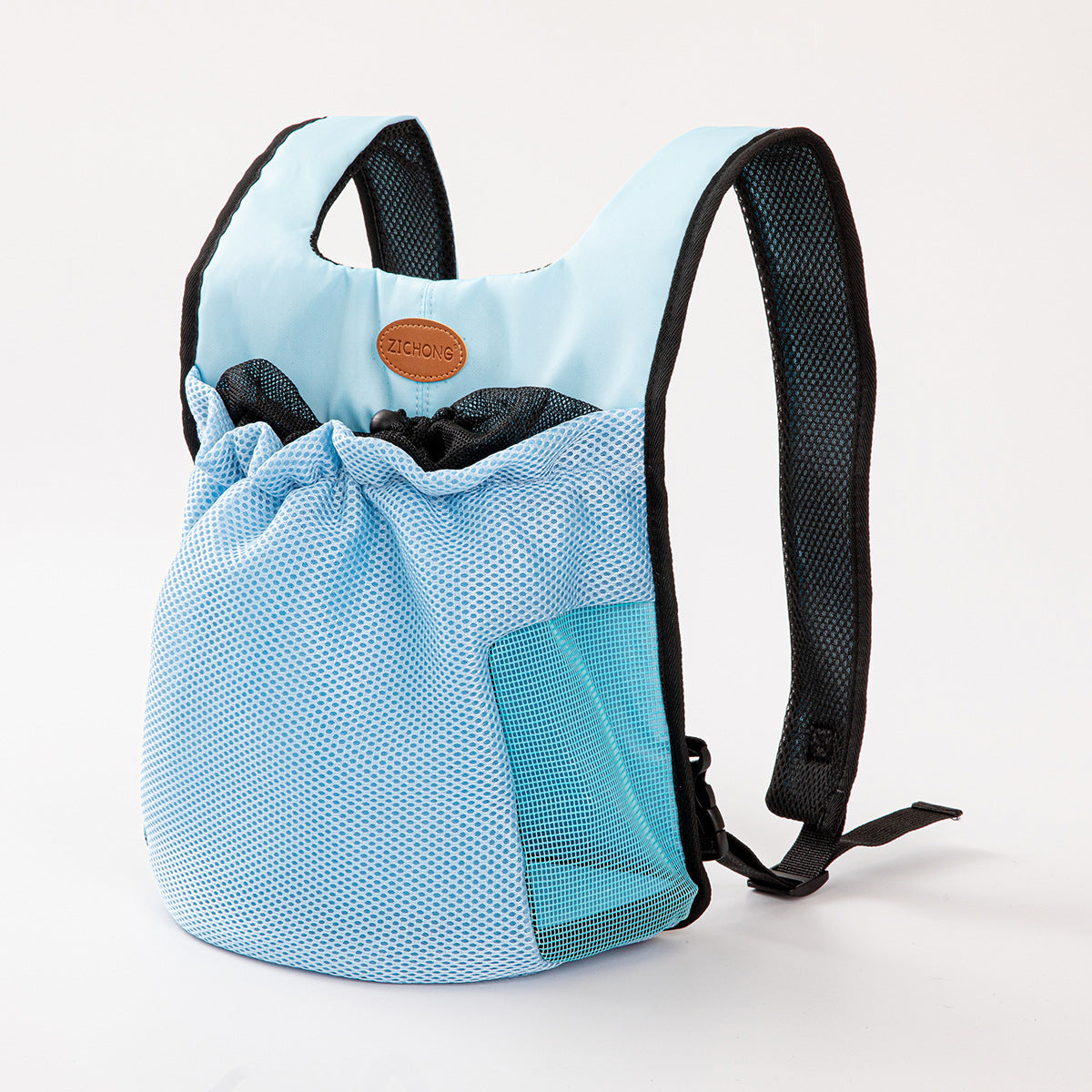 Portable pet travel bag folded for compact storage
