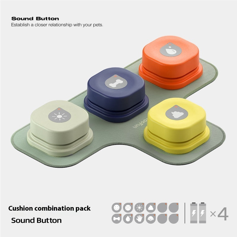 Pet communication button in one of four available colours
