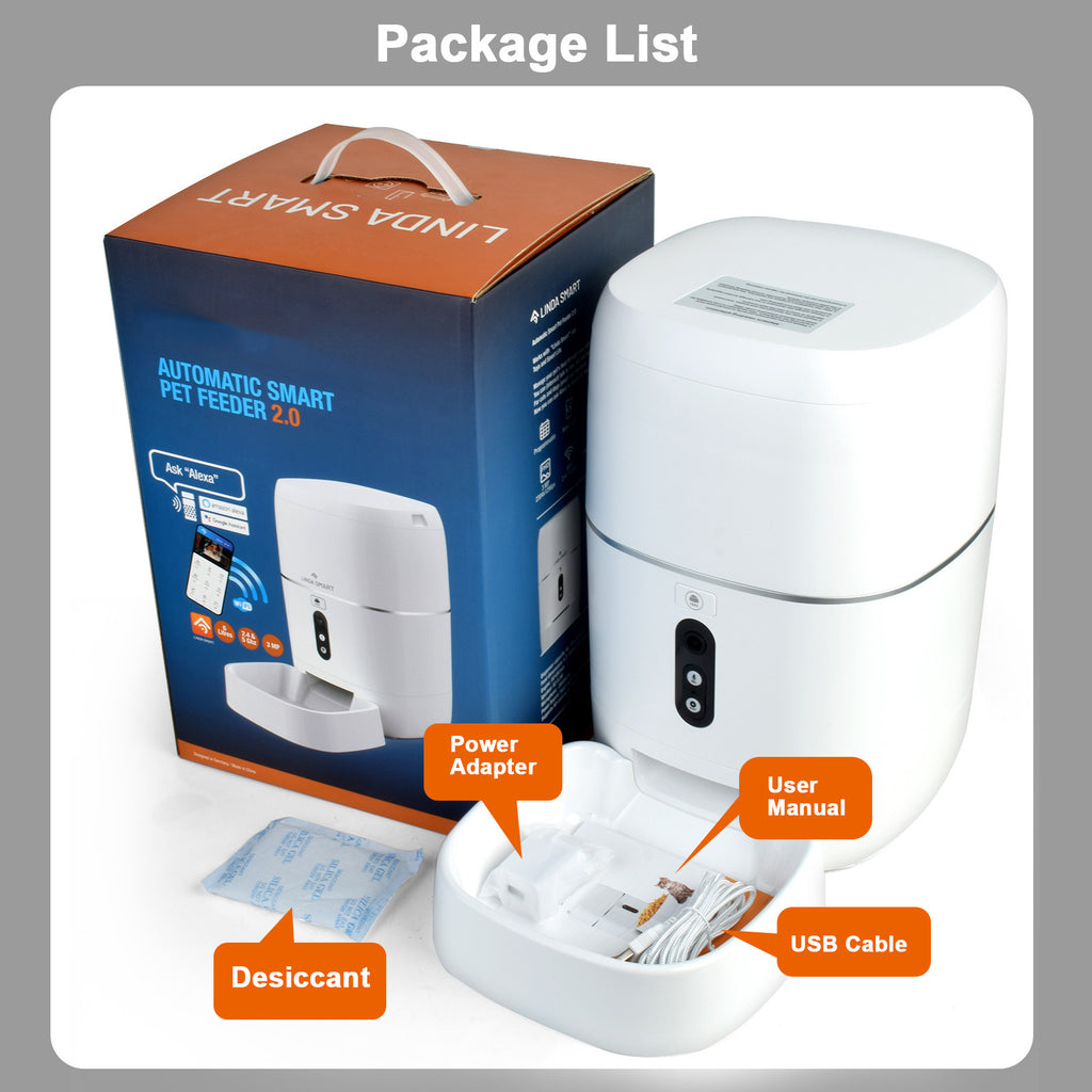 Automatic pet feeder with food and water compartments for pets