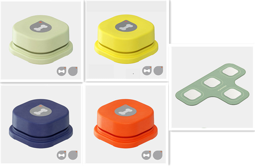 Pet communication button in one of four available colours