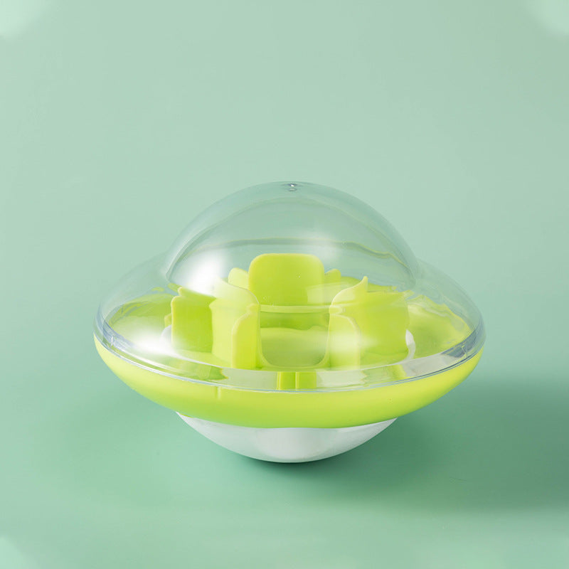 Pet tumbler ball toy with rounded wobble design for pet play