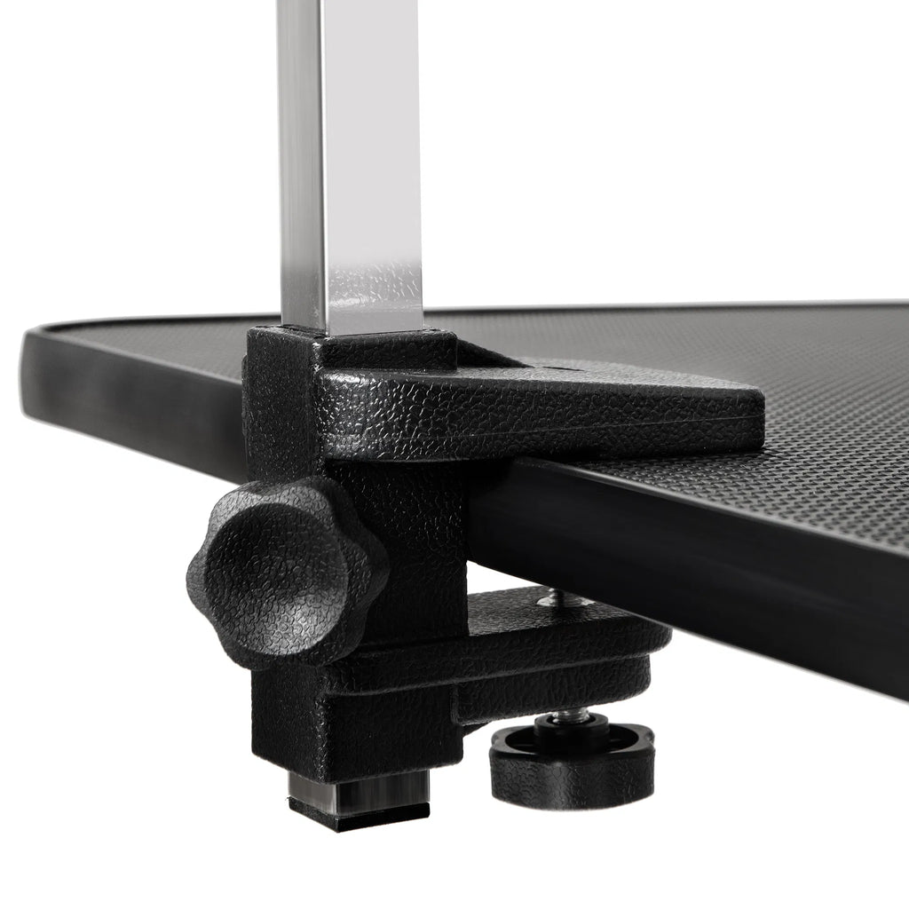 Hydraulic dog grooming table with a large tabletop and Z-lift base
