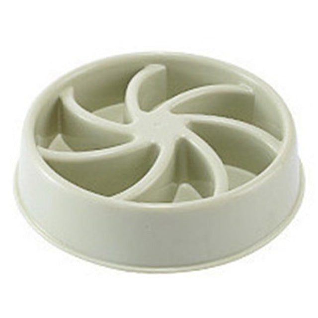 Slow feeder pet bowl plastic feeding design