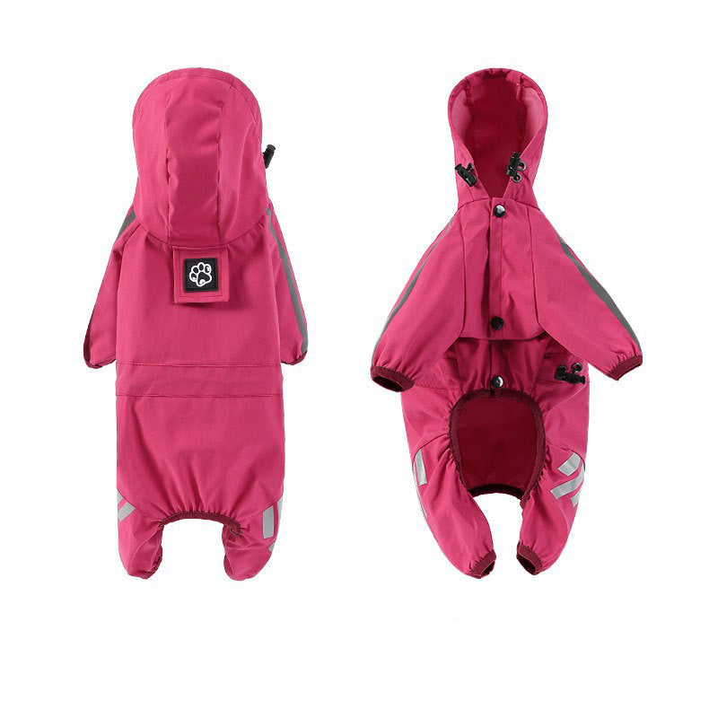 Waterproof dog raincoat four-legged design
