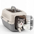 Hard-sided pet carrier for cats and dogs shown from the front