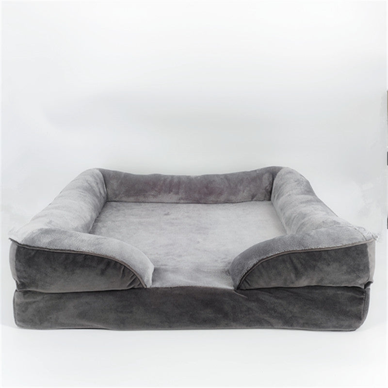 Plush dog sofa bed with a comfortable sofa-style design
