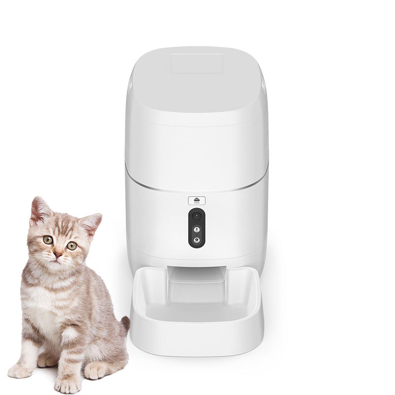 Automatic pet feeder with food and water compartments for pets