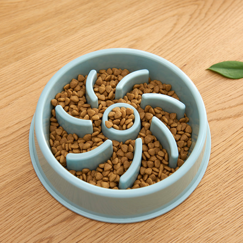 Slow feeder pet bowl plastic feeding design