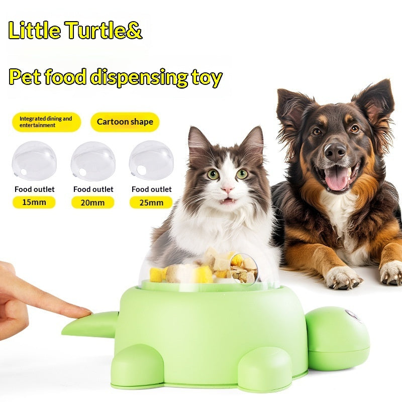 Puzzle pet feeder with a little turtle-shaped design