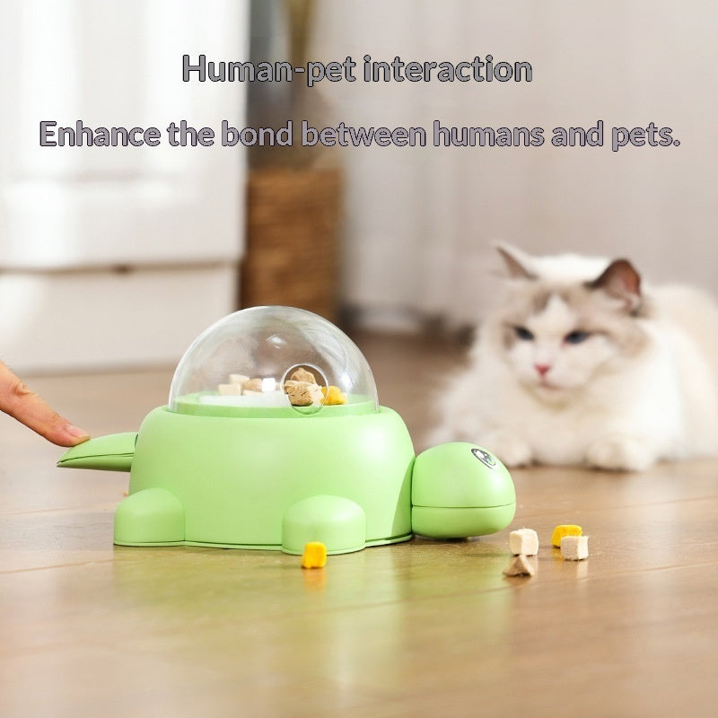 Puzzle pet feeder with a little turtle-shaped design