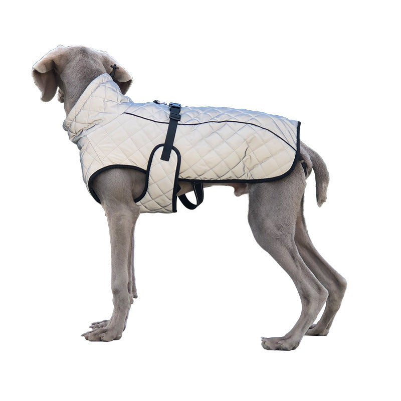 Shop the reflective tactical dog jacket from Big Paw. Explore full-body dog clothing with a tactical-inspired design and reflective detailing.