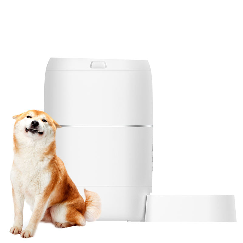 Automatic pet feeder with food and water compartments for pets