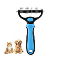 Dog dematting comb for long-haired pet grooming