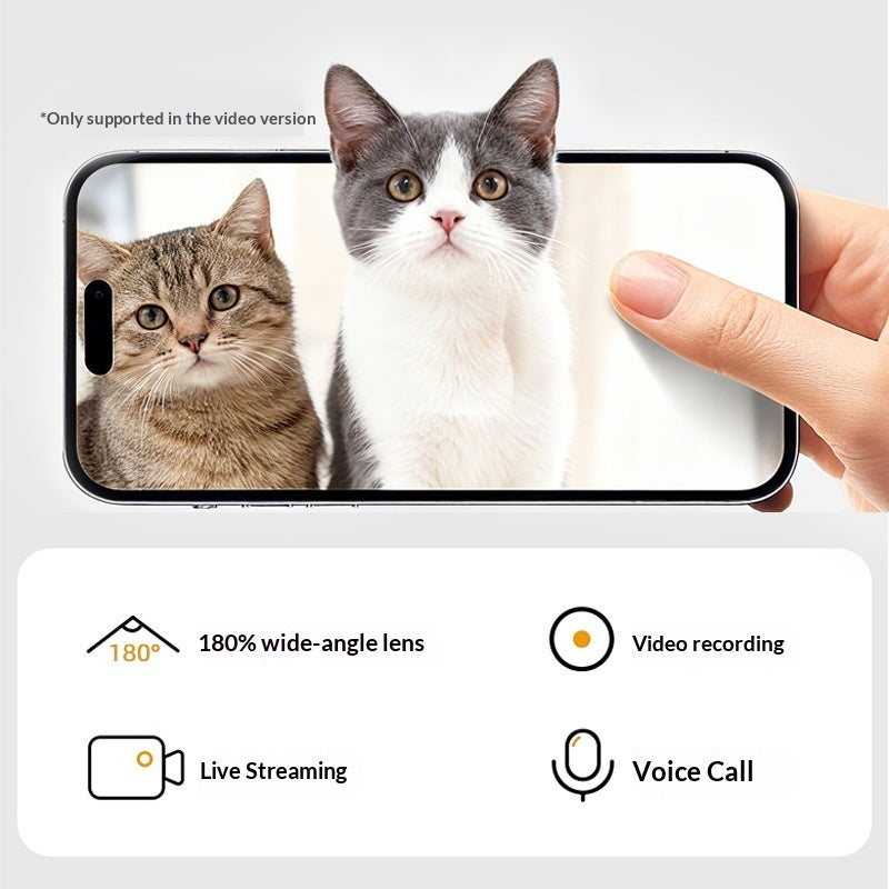 Automatic cat feeder with camera and 6L food storage container
