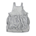 Pet carrier apron with plush pocket shown from the front