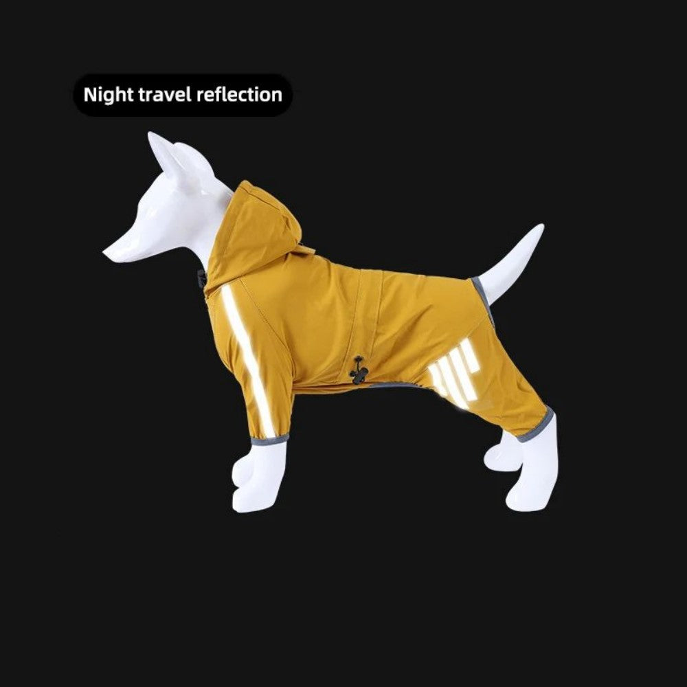 Waterproof dog raincoat four-legged design