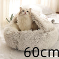 Cozy pet bed with an enclosed cocoon-style design