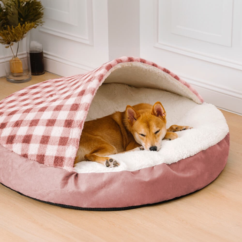 Plush dog bed nest for dogs and cats